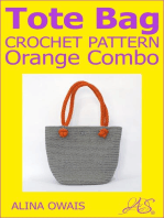 Tote Bag Crochet Pattern: Orange Combo