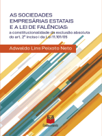 As Sociedades Empresárias Estatais e a Lei de Falências: a constitucionalidade de exclusão absoluta do art. 2º inciso I da Lei 11.101/05