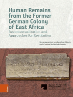 Human Remains from the Former German Colony of East Africa: Recontextualization and Approaches for Restitution