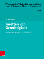 Facetten von Gerechtigkeit: Das Lexem צדק in Spr 10,1–22,16; 25–29