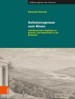 Selbstzeugnisse vom Rhein: Interdisziplinäre Zugänge zur Schreib- und Reisekultur in der Romantik