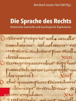 Die Sprache des Rechts: Historische Semantik und karolingische Kapitularien