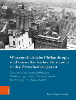 Wissenschaftliche Philanthropie und transatlantischer Austausch in der Zwischenkriegszeit: Die sozialwissenschaftlichen Förderprogramme der Rockefeller-Stiftungen in Deutschland