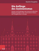 Die Anfänge des Sozinianismus: Genese und Eindringen des historisch-ethischen Religionsmodells in den universitären Diskurs der Evangelischen in Europa