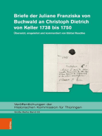 Briefe der Juliane Franziska von Buchwald an Christoph Dietrich von Keller 1738 bis 1750: Übersetzt, eingeleitet und kommentiert von Bärbel Raschke