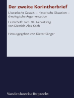 Der zweite Korintherbrief: Literarische Gestalt - historische Situation - theologische Argumentation. Festschrift zum 70. Geburtstag von Dietrich-Alex Koch