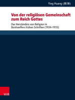 Von der religiösen Gemeinschaft zum Reich Gottes: Das Verständnis von Religion in Bonhoeffers frühen Schriften (1924–1935)