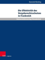 Die Effektivität des Vergaberechtsschutzes in Frankreich