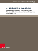… sind noch in der Mache: Zur Bedeutung der Rhetorik in Hamanns Schriften. Acta des zwölften Internationalen Hamann-Kolloquiums in Heidelberg 2019