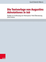 Die Textvorlage von Augustins Adnotationes in Iob: Studien zur Erstfassung von Hieronymus' Hiob-Übersetzung iuxta Graecos