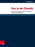 Tora in der Chronik: Studien zur Rezeption des Pentateuchs in den Chronikbüchern