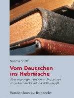 Vom Deutschen ins Hebräische: Übersetzungen aus dem Deutschen im jüdischen Palästina 1882-1948