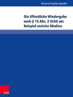 Die öffentliche Wiedergabe nach § 15 Abs. 2 UrhG am Beispiel sozialer Medien