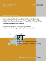 Religion in Europa heute: Sozialwissenschaftliche, rechtswissenschaftliche und hermeneutisch-religionsphilosophische Perspektiven