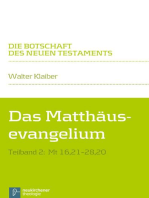 Das Matthäusevangelium: Teilband 2: Mt 16,21-28,20