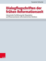Dialogflugschriften der frühen Reformationszeit: Literarische Fortführung der Disputation und Resonanzräume reformatorischen Denkens