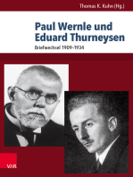 Paul Wernle und Eduard Thurneysen: Briefwechsel von 1909 bis 1934