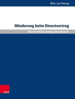 Minderung beim Dienstvertrag: BGB, DCFR und das Koreanische Bürgerliche Gesetzbuch im Vergleich