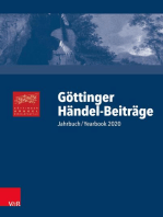 Göttinger Händel-Beiträge, Band 21: Jahrbuch/Yearbook 2020
