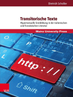 Transitorische Texte: Hypertextuelle Sinnbildung in der italienischen und französischen Literatur