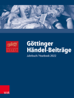 Göttinger Händel-Beiträge, Band 23: Jahrbuch/Yearbook 2022