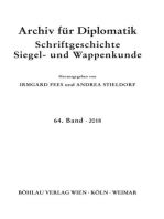 Archiv für Diplomatik, Schriftgeschichte, Siegel- und Wappenkunde: 64. Band 2018