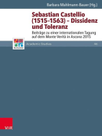 Sebastian Castellio (1515–1563) – Dissidenz und Toleranz: Beiträge zu einer internationalen Tagung auf dem Monte Verità in Ascona 2015