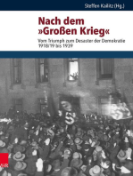 Nach dem »Großen Krieg«: Vom Triumph zum Desaster der Demokratie 1918/19 bis 1939