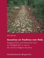 Ausonius an Paulinus von Nola: Textgeschichte und literarische Form der Briefgedichte 21 und 22 des Decimus Magnus Ausonius