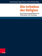 Die Irritation der Religion: Zum Spannungsverhältnis von Philosophie und Theologie