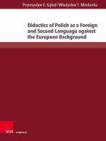 Didactics of Polish as a Foreign and Second Language against the European Background