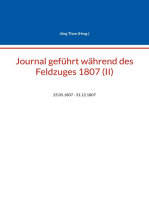 Journal geführt während des Feldzuges 1807 (II): 25.05.1807 - 31.12.1807