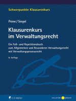 Klausurenkurs im Verwaltungsrecht: Ein Fall- und Repetitionsbuch zum Allgemeinen und . Besonderen Verwaltungsrecht mit Verwaltungsprozessrecht