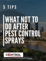 WHAT NOT TO DO AFTER PEST CONTROL SPRAYS