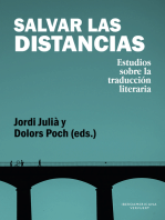 Salvar las distancias: estudios sobre la traducción literaria