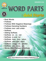 Word Parts Quick Starts Workbook, Grades 4 - 12