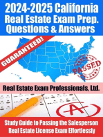 2024-2025 California Real Estate Exam Prep Questions & Answers