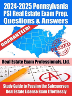 2024-2025 Pennsylvania PSI Real Estate Exam Prep Questions & Answers