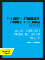 Rabelais's Carnival: Text, Context, Metatext