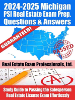 2024-2025 Michigan PSI Real Estate Exam Prep Questions & Answers