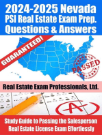 2024-2025 Nevada PSI Real Estate Exam Prep Questions & Answers