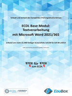 Textverarbeitung mit Microsoft Word 2021/365 (Syllabus 6.0): ECDL Base Modul (Schweiz)