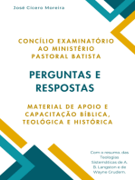 Material De Apoio E Capacitação Para O Concílio Examinatório Ao Ministério Pastoral Batista