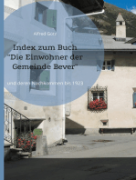 Index zum Buch "Die Einwohner der Gemeinde Bever": und deren Nachkommen bis 1923
