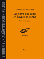 Les noms des pains en Égypte ancienne: Étude lexicologique