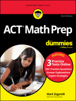 ACT Math Prep For Dummies: Book + 3 Practice Tests Online