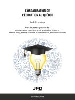 L' L'ORGANISATION DE L’EDUCATION AU QUEBEC - VERSION 2024