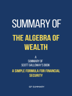 Summary of The Algebra of Wealth by Scott Galloway: A Simple Formula for Financial Security