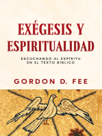 Exegesis y espiritualidad: Escuchando al espíritu en el texto bíblico