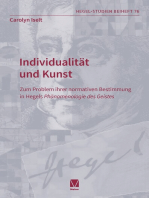 Individualität und Kunst: Zum Problem ihrer normativen Bestimmung in Hegels »Phänomenologie des Geistes«